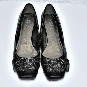 Kenneth Cole Reaction square toe flats